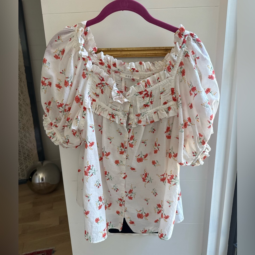 Doen Floral Puff Sleeve Blouse